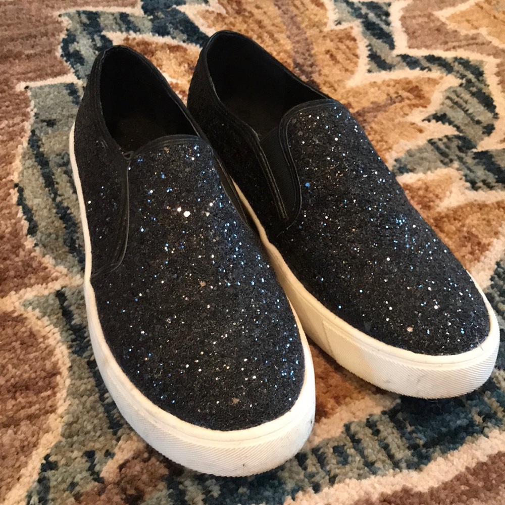 Dirty Laundry Glitter Slide On Shoes